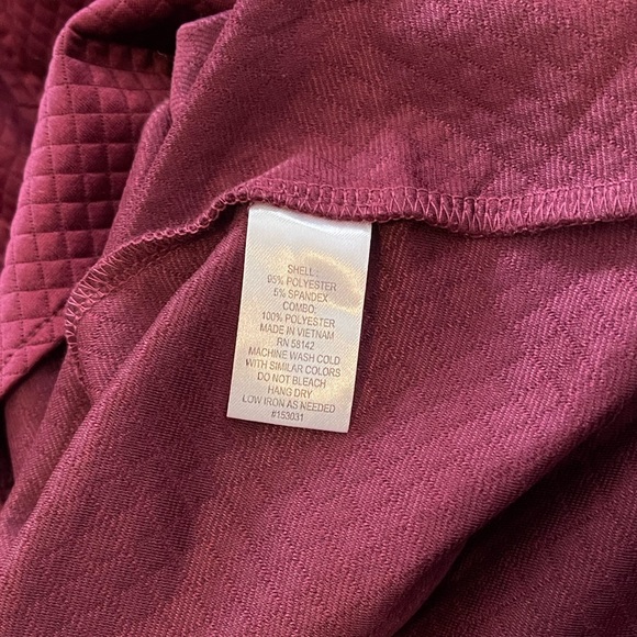 London Style Collection Maroon Quilted Dress - Picture 6 of 6